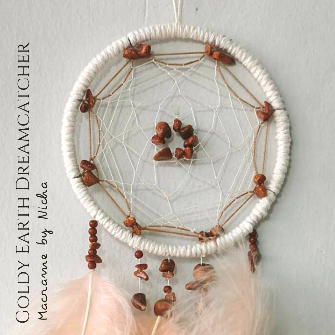 THE GOLDY EARTH DREAMCATCHER - ตาข่ายดักฝันขนาดเล็ก - Image 3
